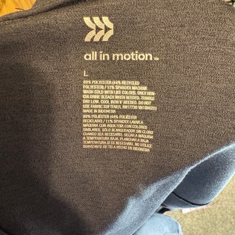 All In Motion Zipper Jacket Grey Gray Large - Picture 10 of 10